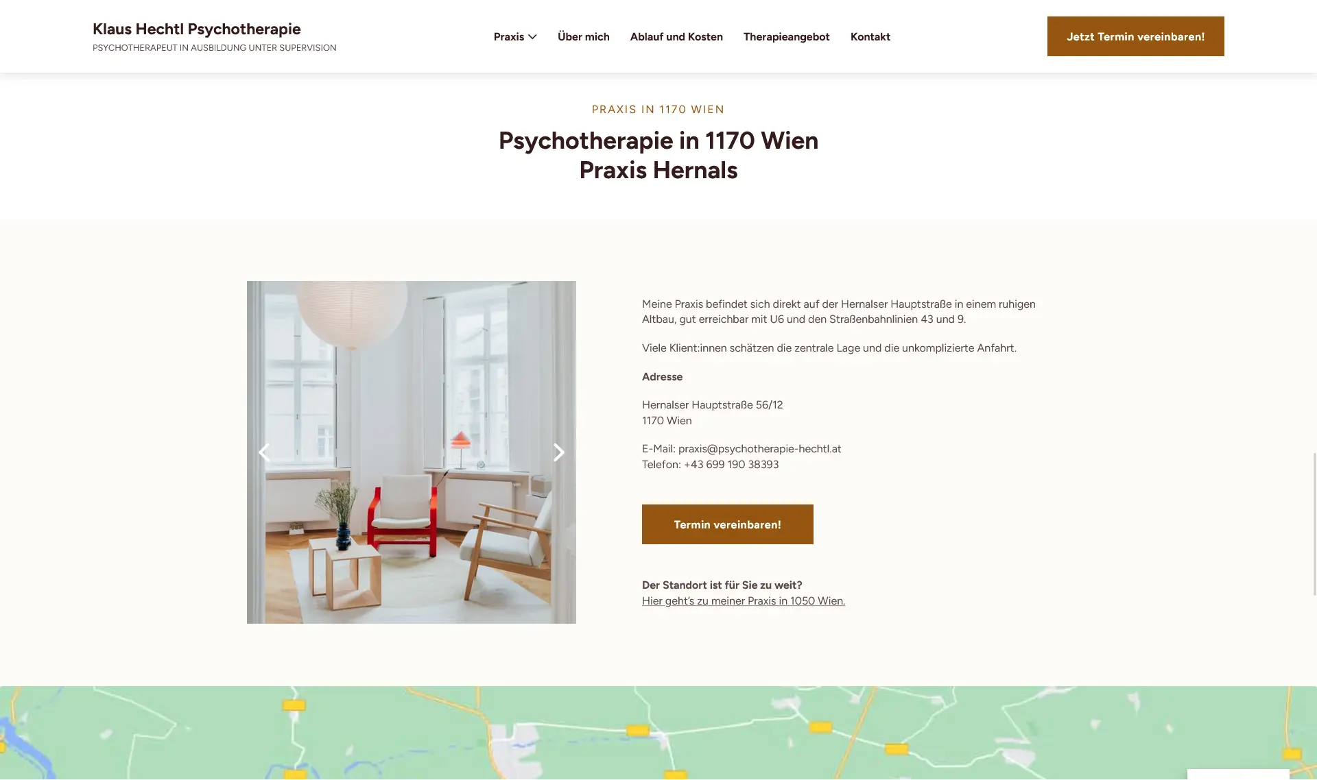 Webseite für Psychotherapiepraxis Hechtl aus Wien Marketing Psychotherapeuten Webdesign SEO Google Ads